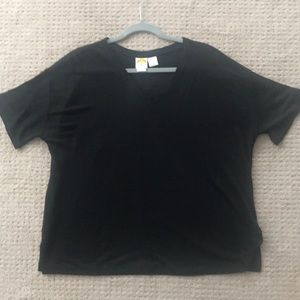 C&C California oversized linen v-neck